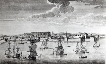 Bombay sulla costa del Malabar appartenente alla Compagnia delle Indie Orientali d